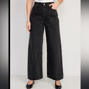 Old Navy Extra High-Waisted Baggy Wide-Leg Non-Stretch Jeans